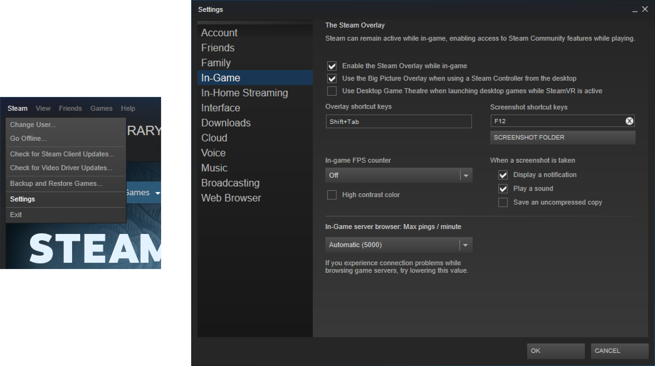 How to go to settings on steam фото 8