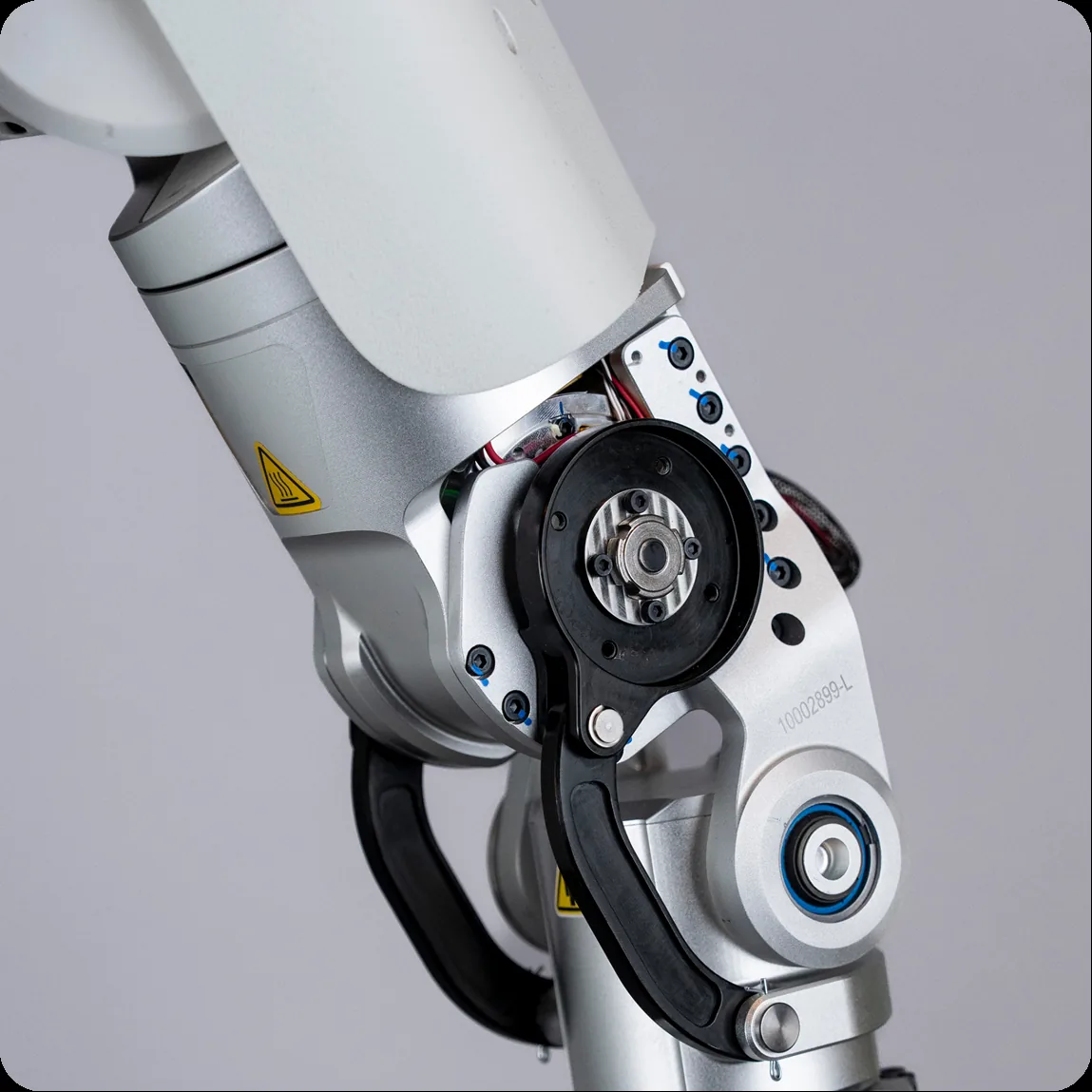 Industrial robot arm joint, close up