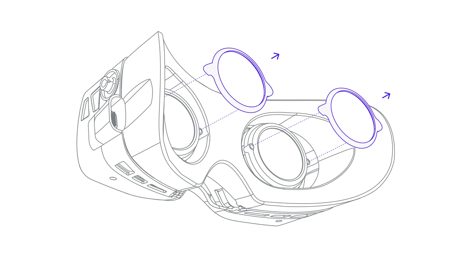 Removing the prescription lens inserts from the Beyond