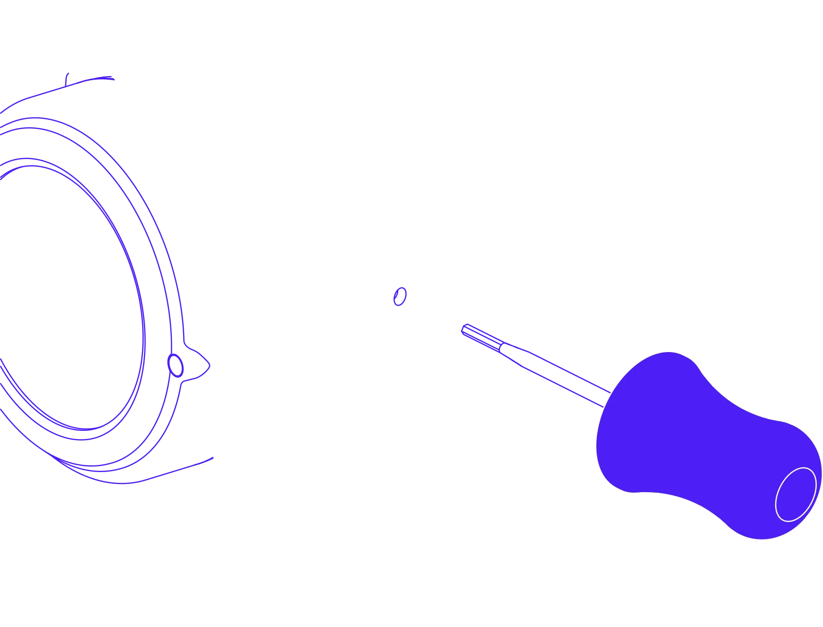 Inserting the IPD tool into the slot on the cover shell