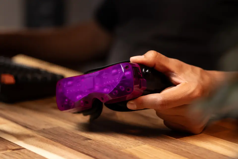 Table in Hand Purple Shell